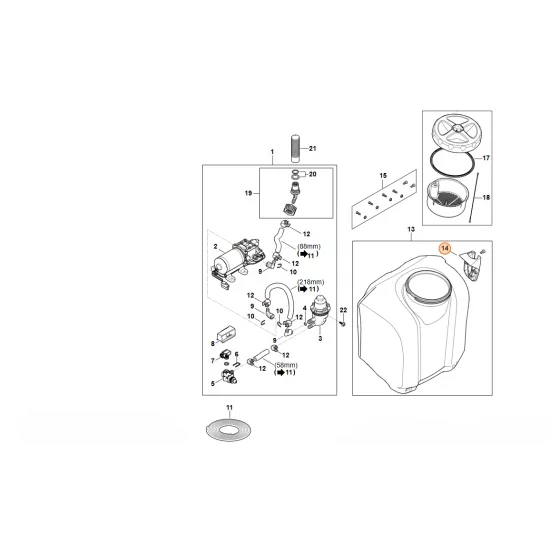 STIHL  Mocowanie 4854 792 2500